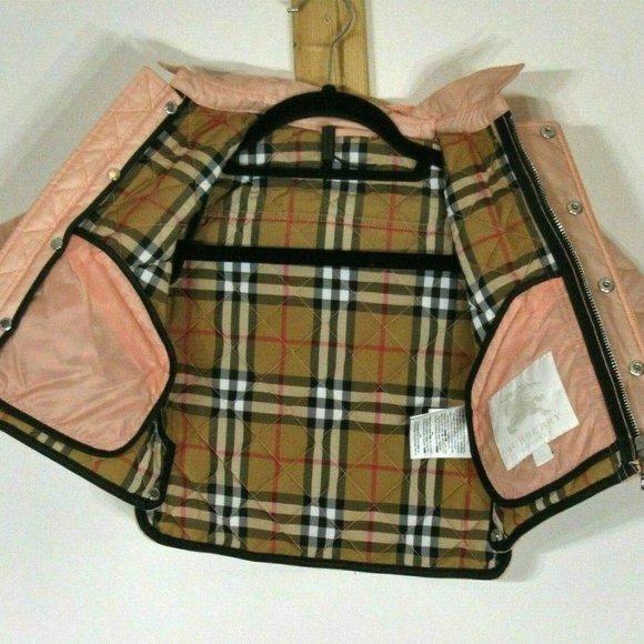 Burberry Baby Girls Pink Quilted Jacket - Picture 4 of 6